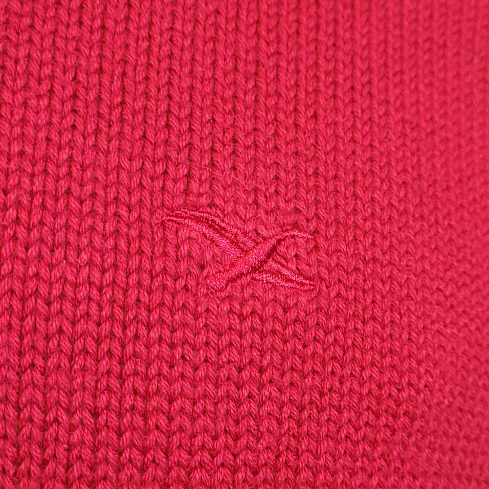 Y2K Cranberry Red Cotton Sweater - Picture 3 of 4